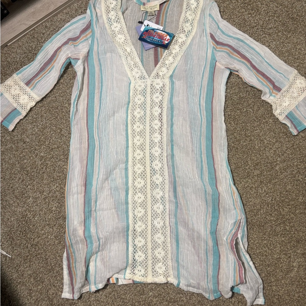 Beach By Exist Multicolor Striped Cover-Up